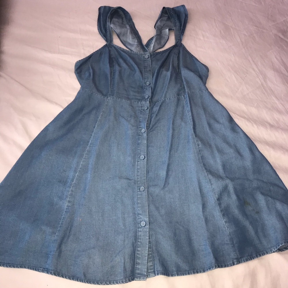 Plus Size Fit & Flare Denim Dress
